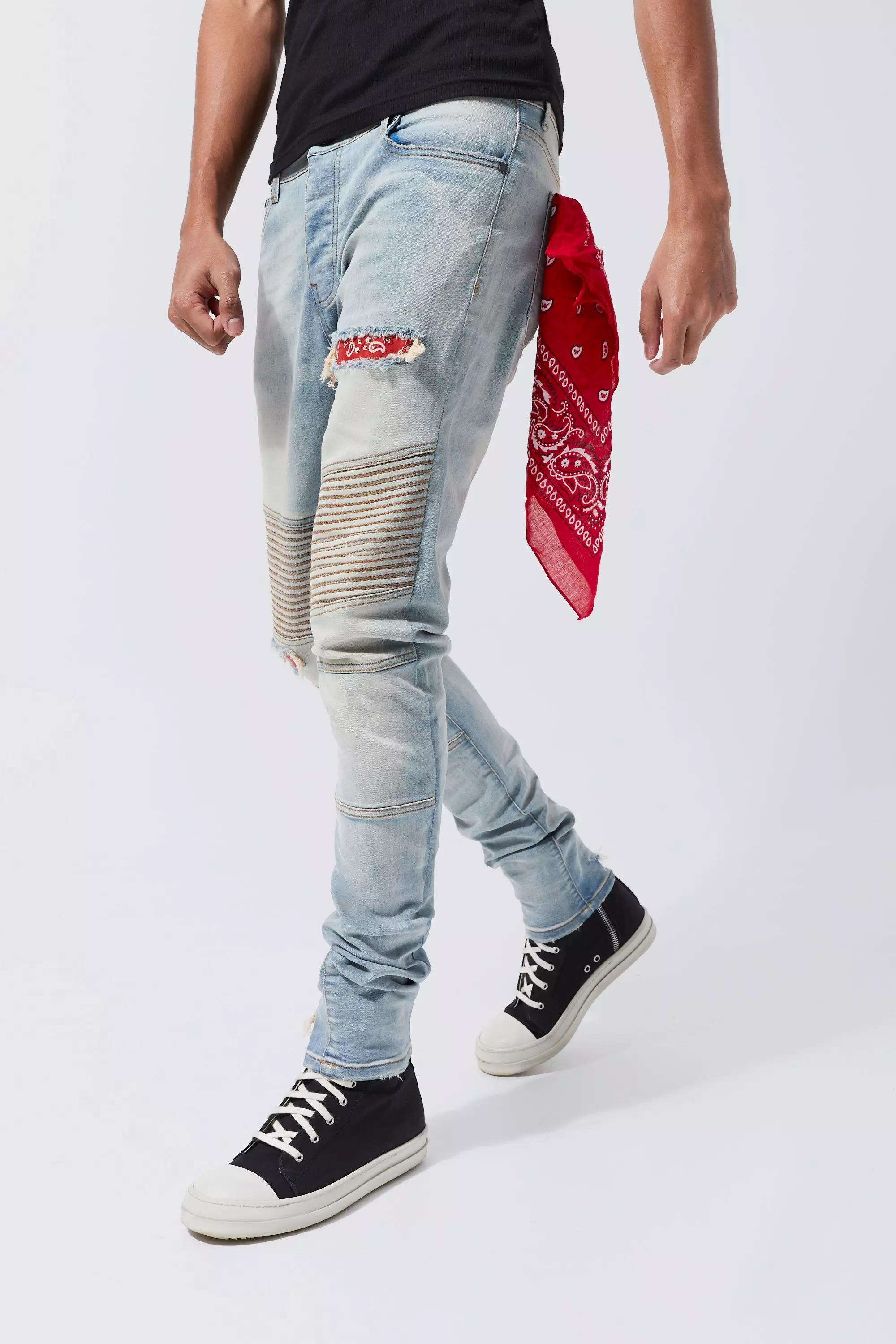 Tall sales biker jeans